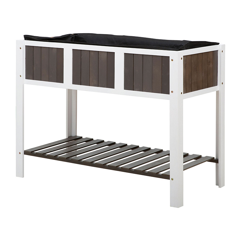 47' x 23' x 35' Hochbeet aus Holz für den Garten mit großzügiger Fläche zum Pflanzen, Ablage und vielseitiger Verwendung