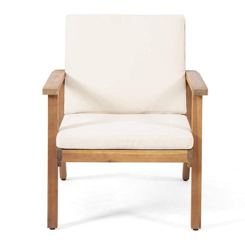 Massivholz-Klubsessel für den Außenbereich mit Kissen (2er-Set), braune Patina-Oberfläche, cremefarben Massivholz-Klubsessel für den Außenbereich mit Kissen (2er-Set), braune Patina-Oberfläche, cremefarben