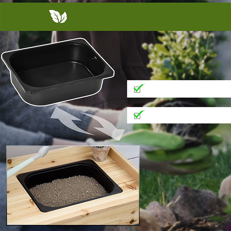 Potting Bench Table, Gartenarbeitsplatz mit Sieb, abnehmbarem Waschbecken und Körben