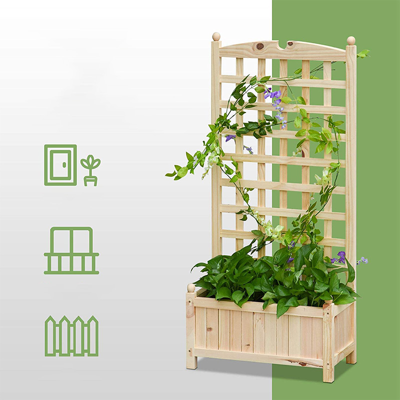 23,5' x 11,5' x 49,25' Hochbeet mit Spalierbrettrückseite & starkem Holzdesign & Materialien