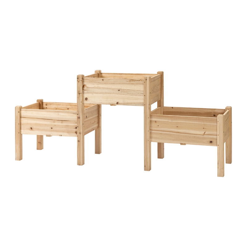 3-stöckiges Hochbeet, freistehender Pflanzkasten für Gemüse, Kräuter, Blumen 3-stöckiges Hochbeet, freistehender Pflanzkasten für Gemüse, Kräuter, Blumen