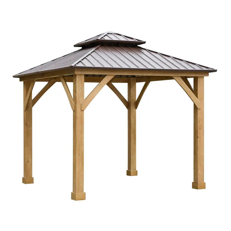 10 'x 10' Hardtop Pavillon Patio Canopy Shelter Outdoor mit doppelstöckigem Stahldach