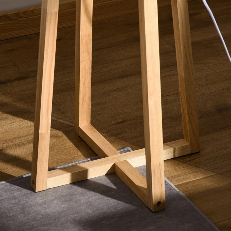 Moderne Stehlampe Schlafzimmerleuchte mit Trommellampenschirm, Fußpedalschalter