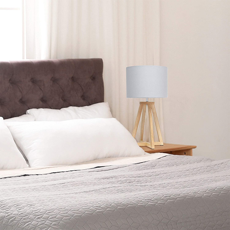 Antik-Eisblau und natürliches Seil-Finish – runder Hardcover-Schirm aus natürlichem Leinen – Ein-Aus-Drehschalter