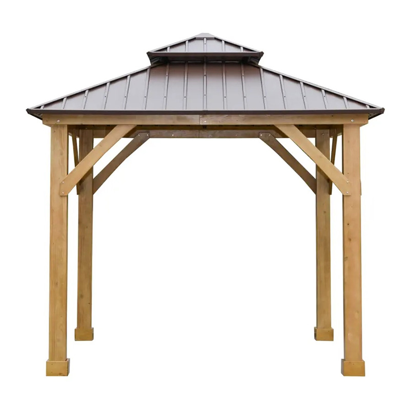 10 'x 10' Hardtop Pavillon Patio Canopy Shelter Outdoor mit doppelstöckigem Stahldach 10 'x 10' Hardtop Pavillon Patio Canopy Shelter Outdoor mit doppelstöckigem Stahldach