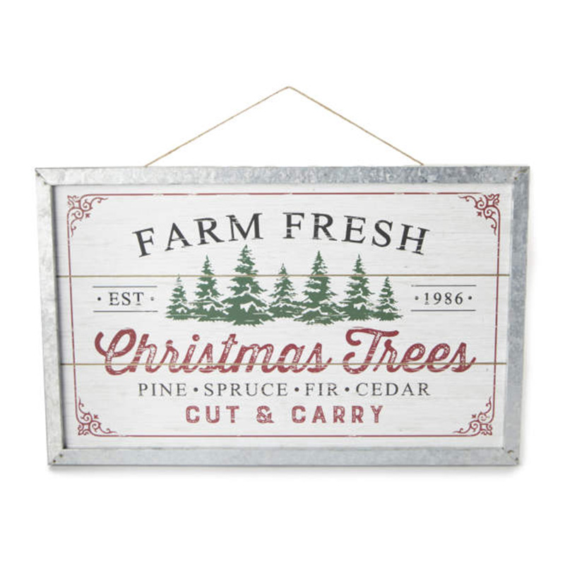 'Farm Fresh Christmas Trees' Wanddekoration zum Aufhängen, gerahmt 'Farm Fresh Christmas Trees' Wanddekoration zum Aufhängen, gerahmt