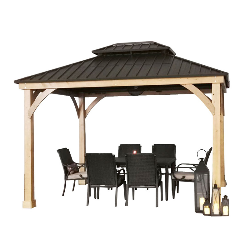 10 'x 10' Hardtop Pavillon Patio Canopy Shelter Outdoor mit doppelstöckigem Stahldach