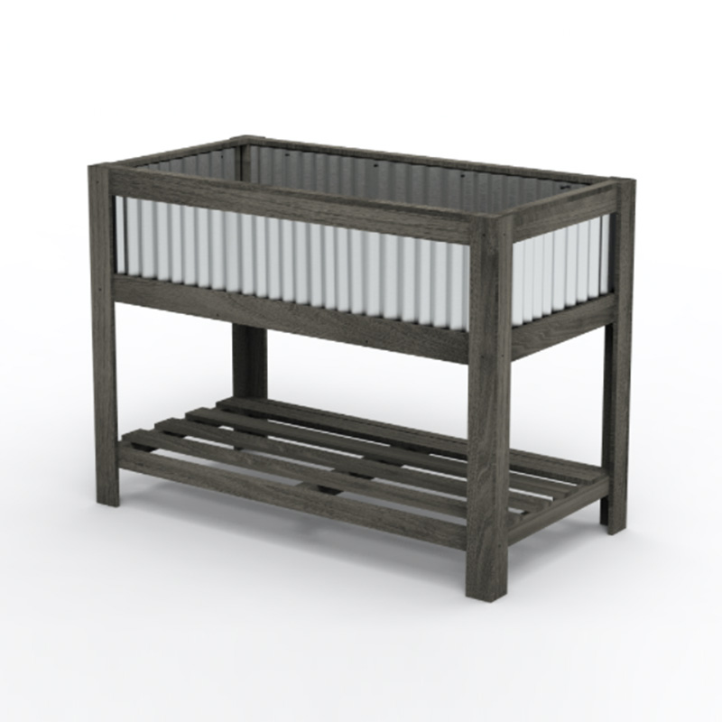 47' x 23' x 35' Hochbeet aus Holz für den Garten mit großzügiger Fläche zum Pflanzen, Ablage und vielseitiger Verwendung