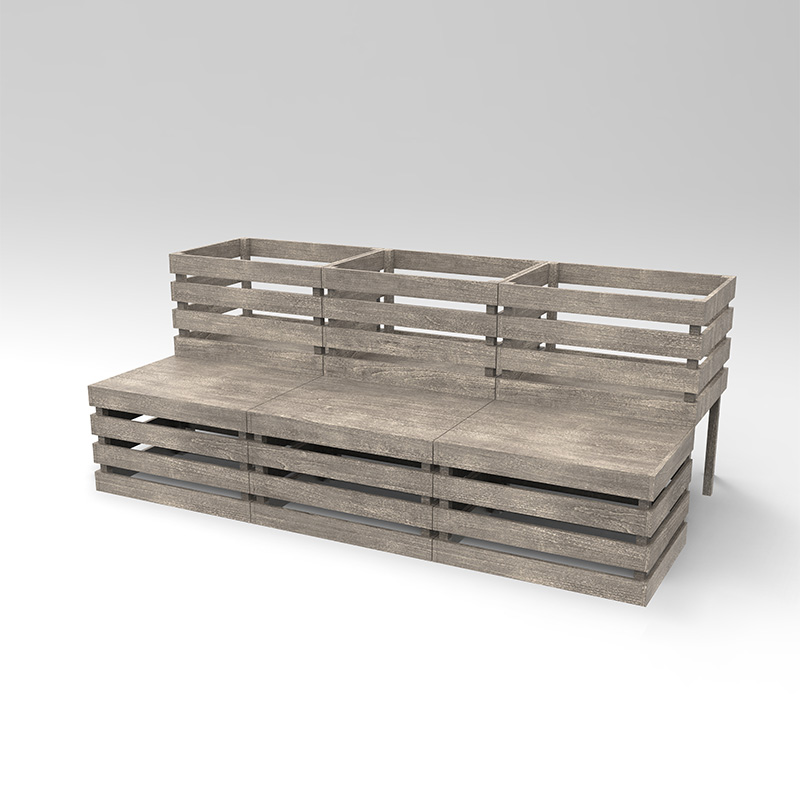 3-stöckiges Hochbeet, freistehender Pflanzkasten für Gemüse, Kräuter, Blumen