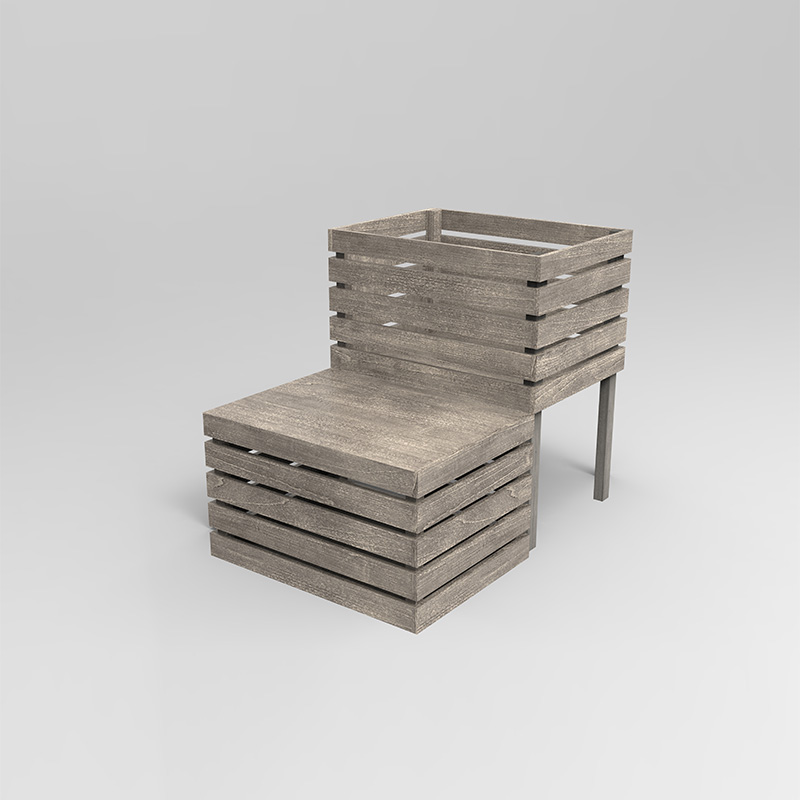 3-stöckiges Hochbeet, freistehender Pflanzkasten für Gemüse, Kräuter, Blumen