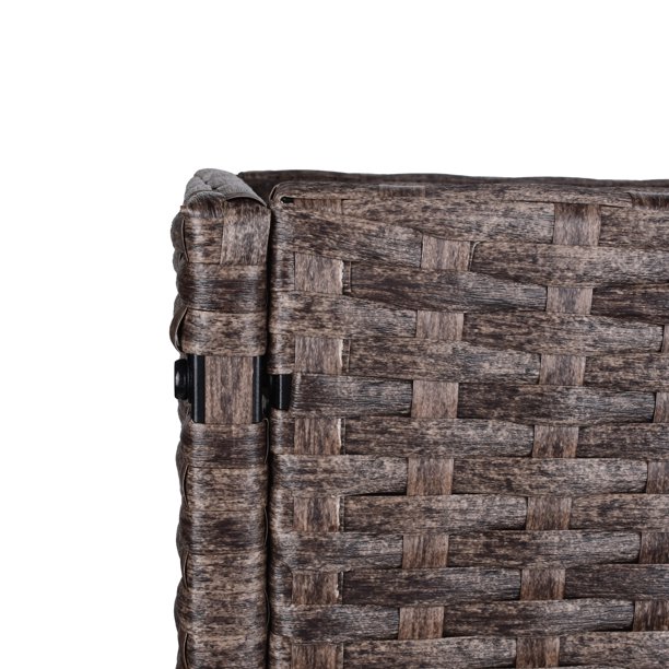 Pflanzkasten aus Rattan für den Innen- und Außenbereich mit darunterliegendem Werkzeugregal und stabilem, erhöhtem Arbeitsbereich, 71,1 cm H