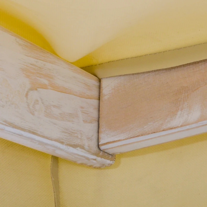 2-Personen-Außenschaukel Verandaschaukel mit Holzständer, starkem A-Rahmen-Design und verstellbarem Wasserkampf-Baldachin