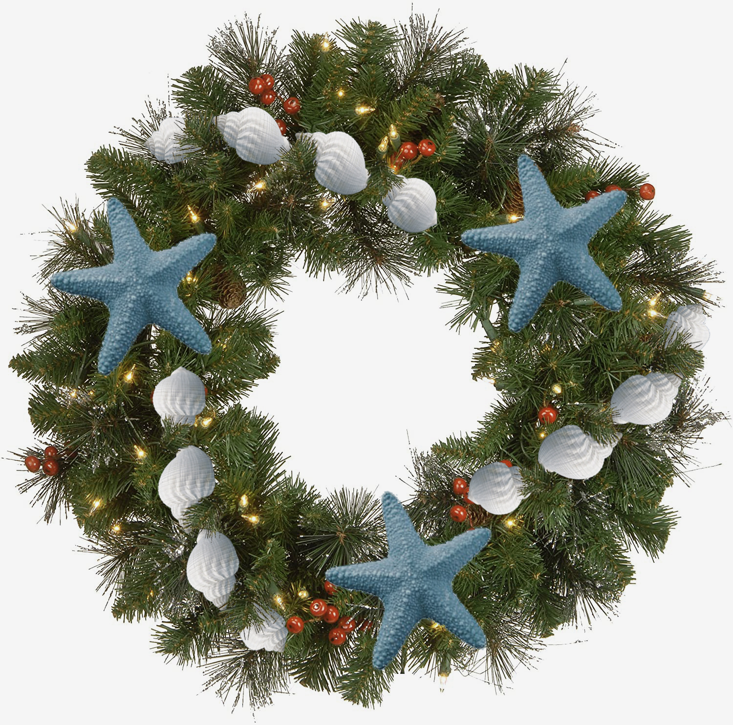 Lixincrafts Küstenschutzgebiet, Dekoration im Meeresstil, Muschelkranz