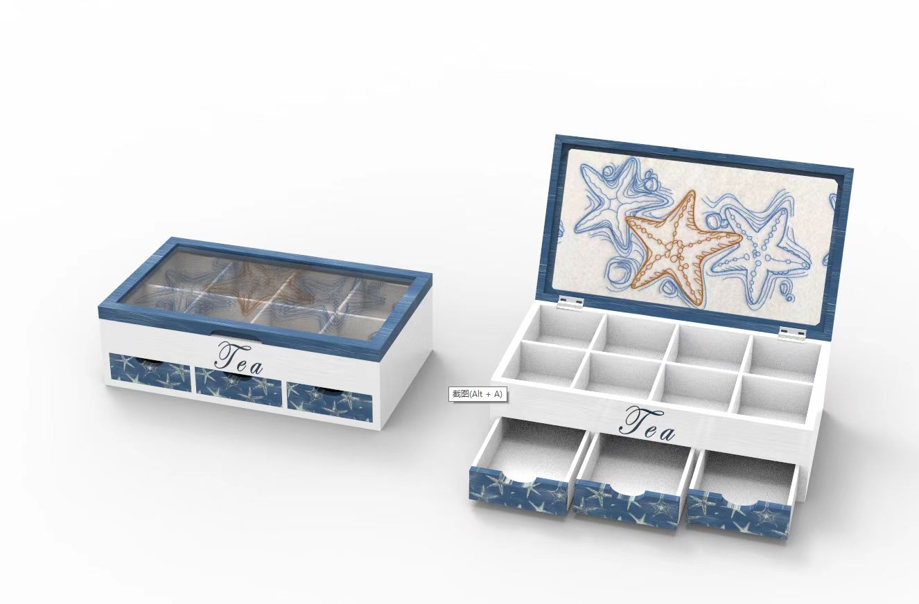 Lixincrafts Sea-Sanctuary-Dekor, Sea-Style-Dekor, Teebox