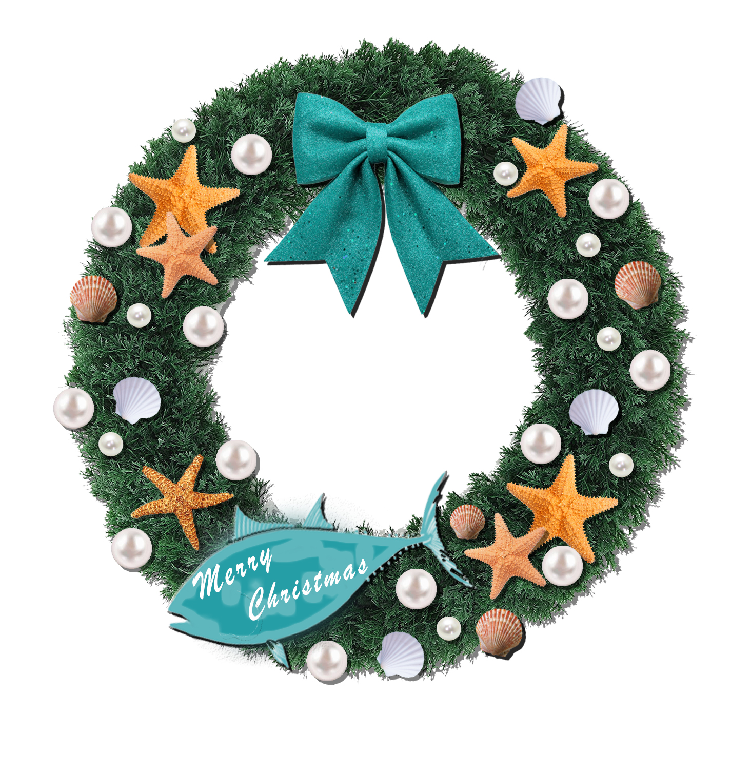 Lixincrafts Küstenschutzgebiet, Dekoration im Meeresstil, Muschelkranz