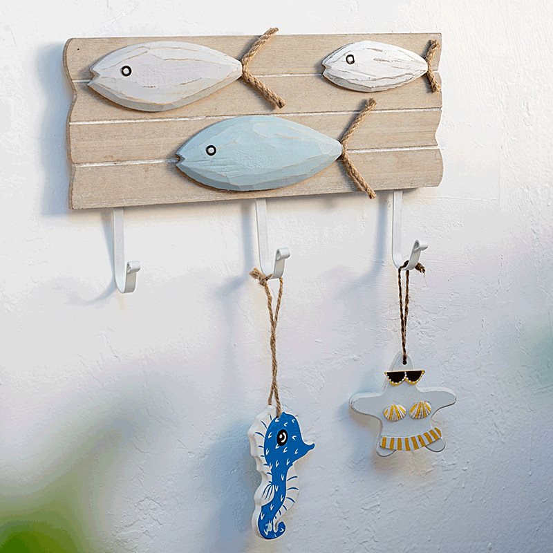 Lixincrafts Küstenschutzgebiet, Dekor im Meeresstil, Schiffsrad – Fischdekor