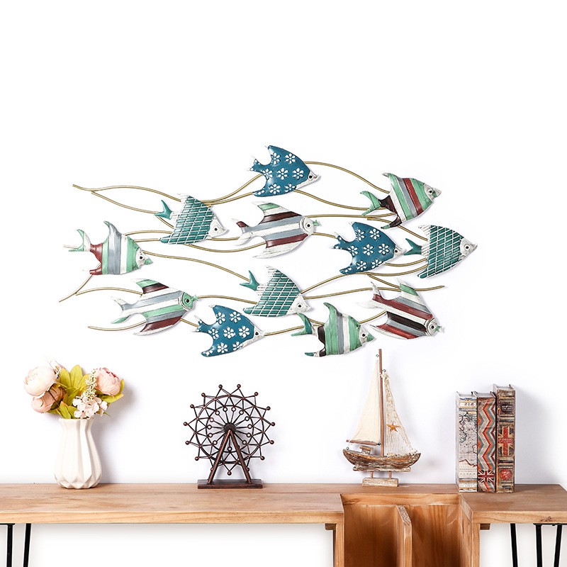 Lixincrafts Küstenschutzgebiet, Dekor im Meeresstil, Schiffsrad – Fischdekor