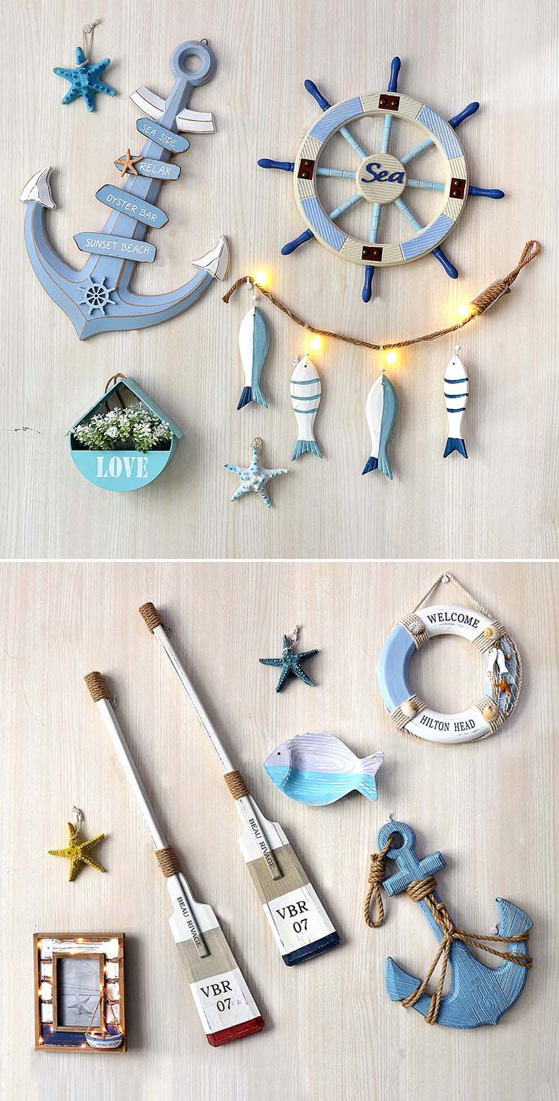 Lixincrafts Küstenschutzgebiet, Dekor im Meeresstil, Schiffsrad