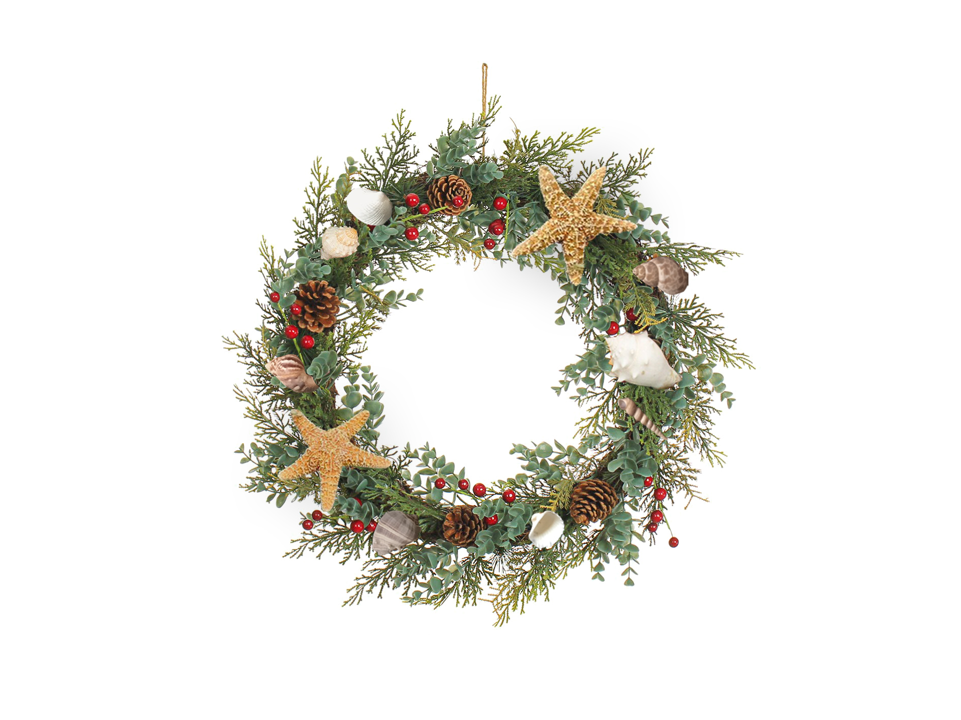 Lixincrafts Küstenschutzgebiet, Dekoration im Meeresstil, Muschelkranz