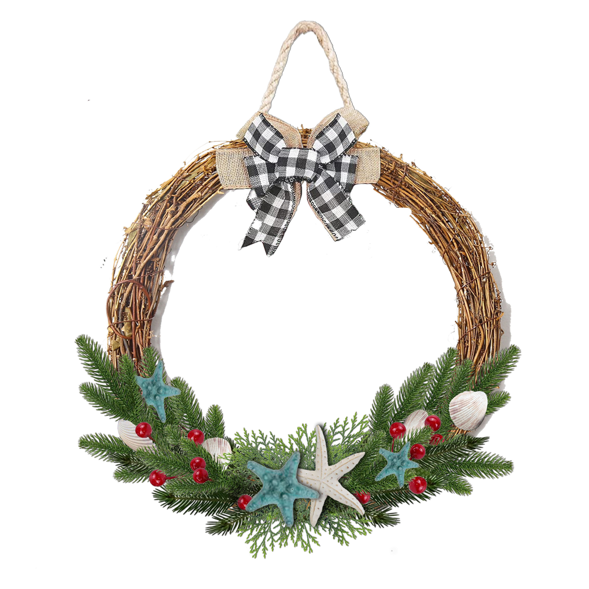 Lixincrafts Küstenschutzgebiet, Dekoration im Meeresstil, Muschelkranz